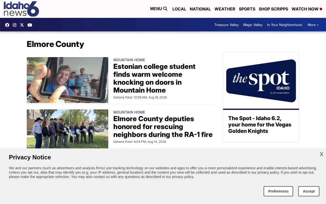 KIVI Elmore County local crime-news section
