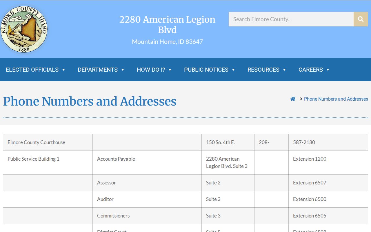 Older Elmore County phone directory used to cross-check warrant contact information